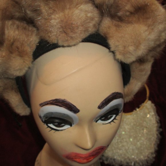 VINTAGE 40'S MINK? HEADBAND HAT NEW YORK CREATION - Picture 3 of 15